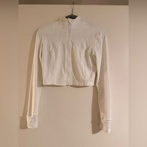 Cropped White Athletic Jacket